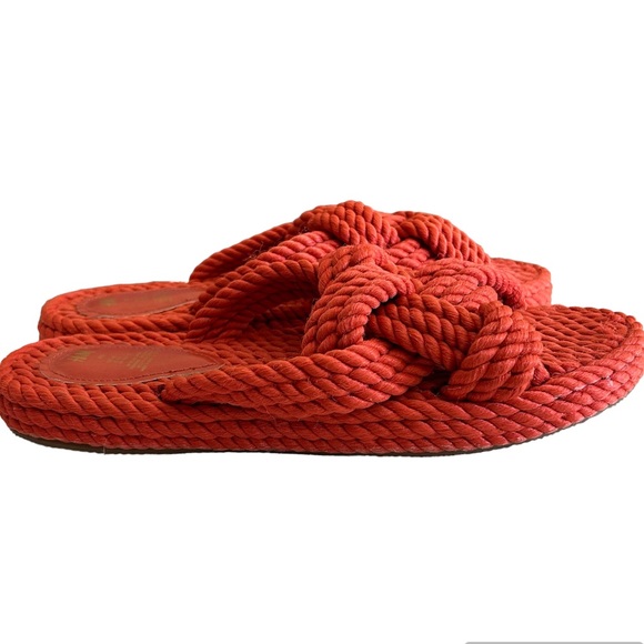 H&M Shoes - H&M Burnt orange rope knitted slides women’s size 8.5